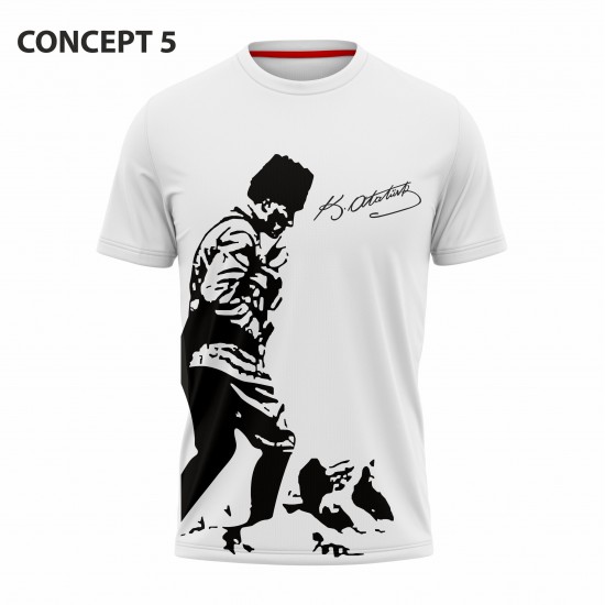  Atatürk kocatepe Baskılı beyaz T-shirt concept -5