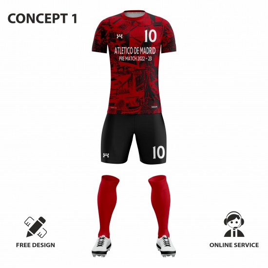 atletico de madrid pre match 2022-23 futbol takım forması