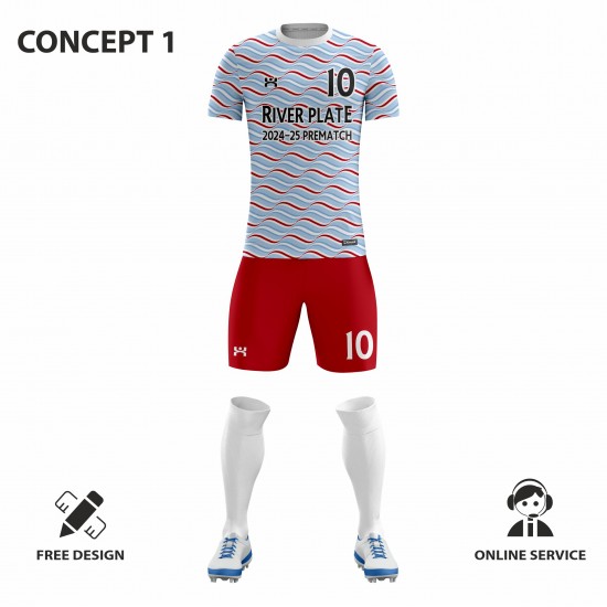 river plate 2024 -25 pre match futbol takım forması